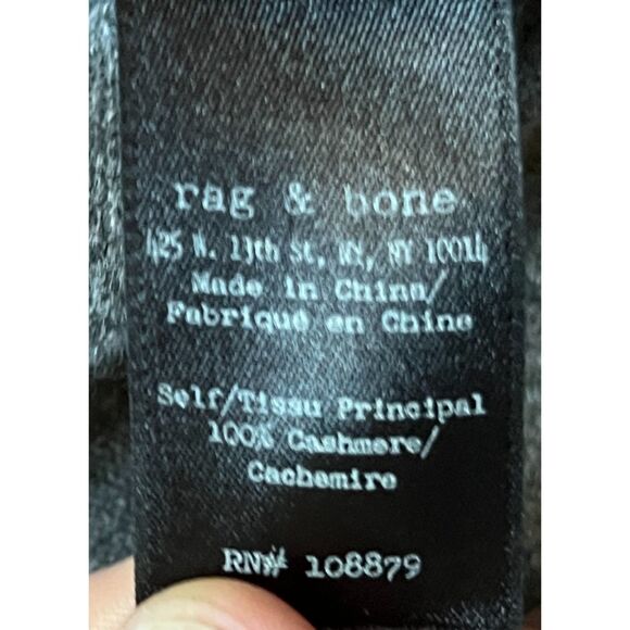 Rag & Bone New York Gray 100% Cashmere Pullover Sweater Top   Women's Size XS - Picture 5 of 10